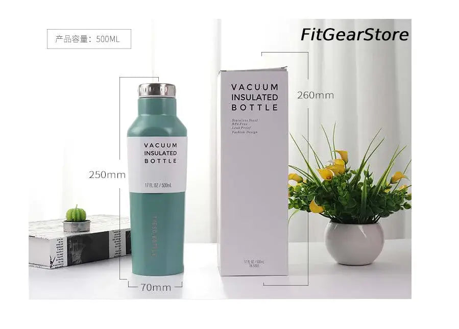 square-500ml-thermal-water-bottle