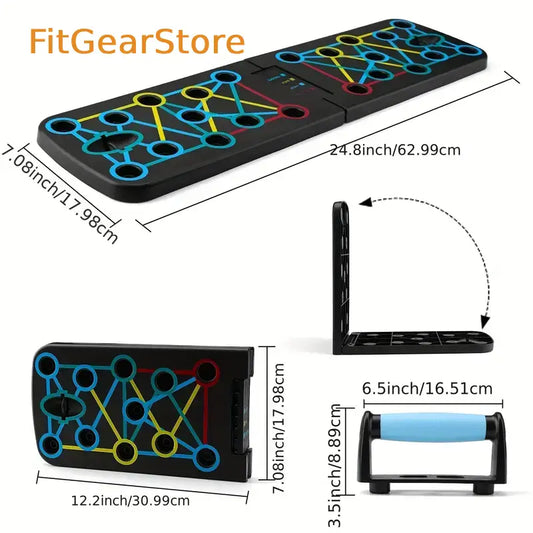Multi-Function Push-Up Board – 14-in-1 Home Workout System